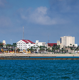 Corpus Christi skyline from the water